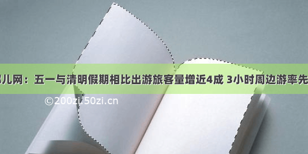 去哪儿网：五一与清明假期相比出游旅客量增近4成 3小时周边游率先恢复