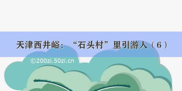 天津西井峪：“石头村”里引游人（6）