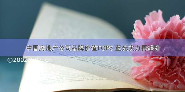 中国房地产公司品牌价值TOP5 蓝光实力再进阶