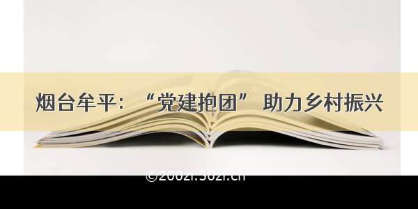 烟台牟平：“党建抱团” 助力乡村振兴