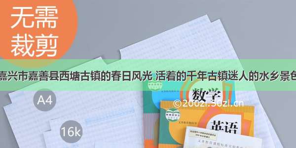 嘉兴市嘉善县西塘古镇的春日风光 活着的千年古镇迷人的水乡景色