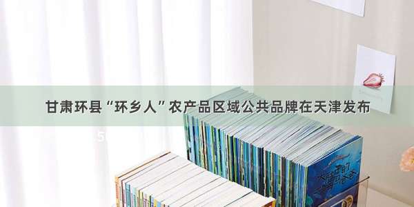 甘肃环县“环乡人”农产品区域公共品牌在天津发布