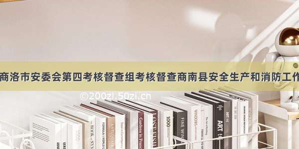 商洛市安委会第四考核督查组考核督查商南县安全生产和消防工作