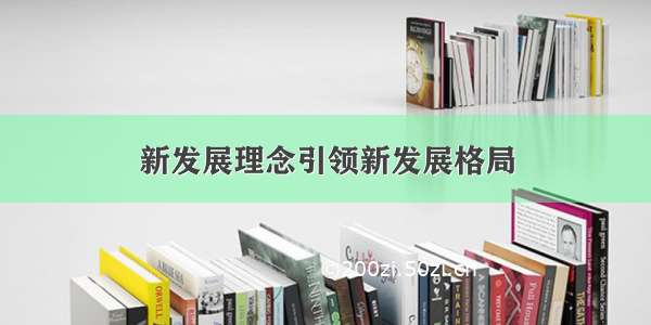 新发展理念引领新发展格局