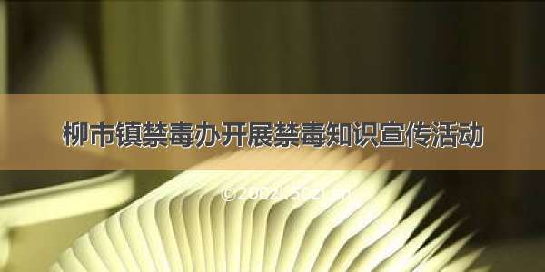 柳市镇禁毒办开展禁毒知识宣传活动