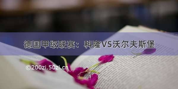 德国甲级联赛：科隆VS沃尔夫斯堡