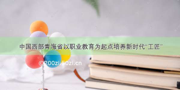 中国西部青海省以职业教育为起点培养新时代“工匠”