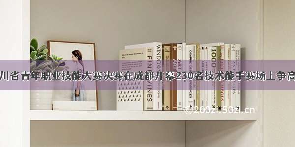 四川省青年职业技能大赛决赛在成都开幕230名技术能手赛场上争高下