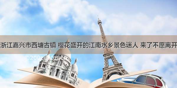 浙江嘉兴市西塘古镇 樱花盛开的江南水乡景色迷人 来了不愿离开