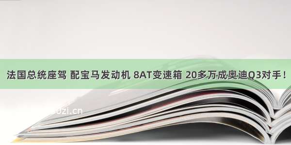 法国总统座驾 配宝马发动机 8AT变速箱 20多万成奥迪Q3对手！