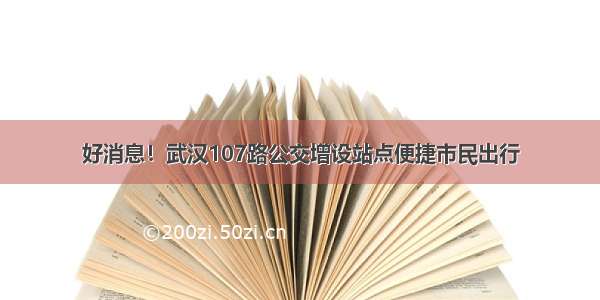 好消息！武汉107路公交增设站点便捷市民出行