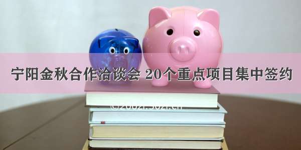 宁阳金秋合作洽谈会 20个重点项目集中签约