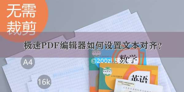 极速PDF编辑器如何设置文本对齐？