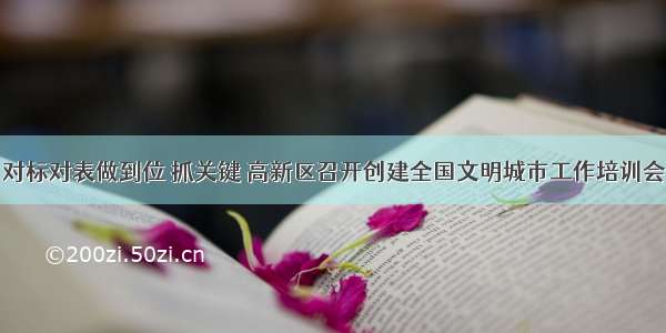 对标对表做到位 抓关键 高新区召开创建全国文明城市工作培训会