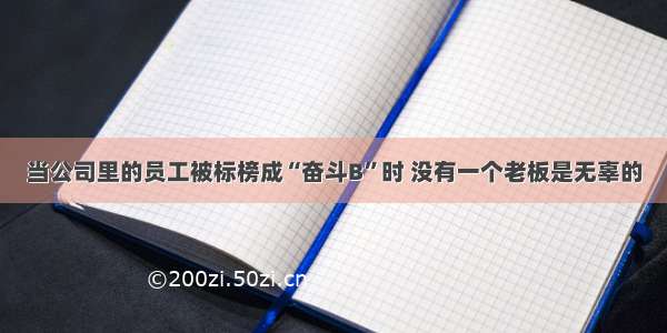 当公司里的员工被标榜成“奋斗B”时 没有一个老板是无辜的