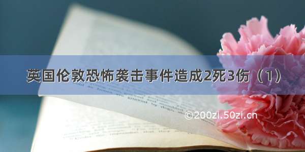 英国伦敦恐怖袭击事件造成2死3伤（1）