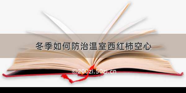 冬季如何防治温室西红柿空心