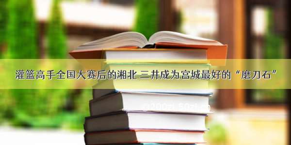 灌篮高手全国大赛后的湘北 三井成为宫城最好的“磨刀石”