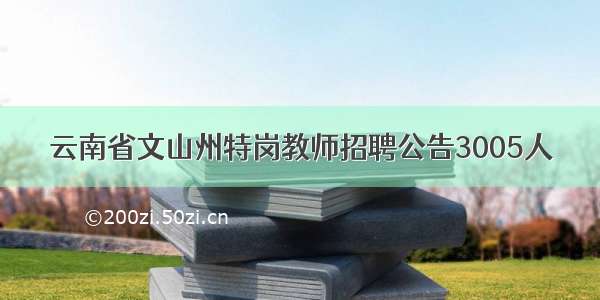 云南省文山州特岗教师招聘公告3005人