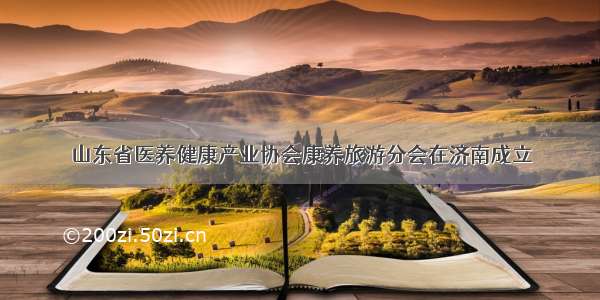 山东省医养健康产业协会康养旅游分会在济南成立