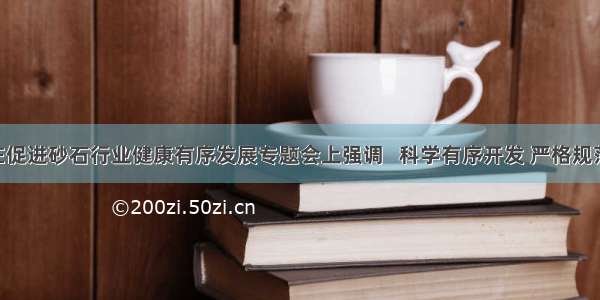 叶露中在促进砂石行业健康有序发展专题会上强调   科学有序开发 严格规范管理 推