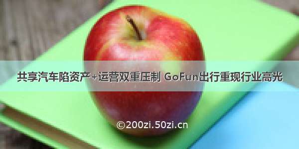 共享汽车陷资产+运营双重压制 GoFun出行重现行业高光