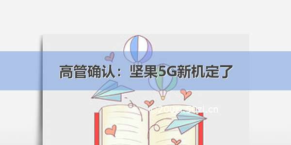 高管确认：坚果5G新机定了