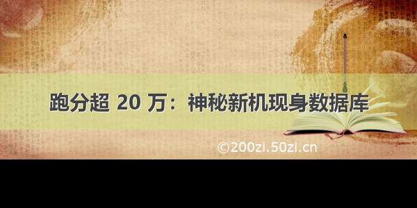 跑分超 20 万：神秘新机现身数据库