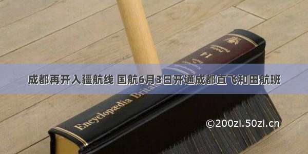 成都再开入疆航线 国航6月3日开通成都直飞和田航班