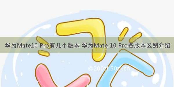 华为Mate10 Pro有几个版本 华为Mate 10 Pro各版本区别介绍