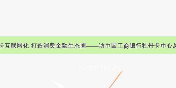 借力信用卡互联网化 打造消费金融生态圈——访中国工商银行牡丹卡中心总裁王都富