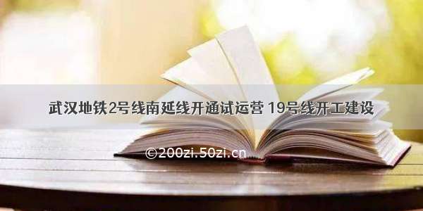 武汉地铁2号线南延线开通试运营 19号线开工建设