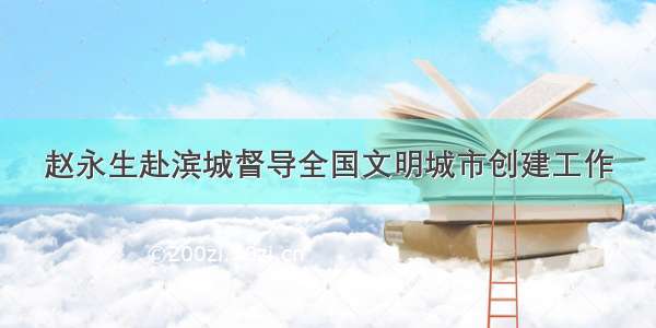 赵永生赴滨城督导全国文明城市创建工作