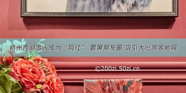 杭州西湖雪人成为“网红” 霸屏朋友圈 吸引大批游客拍照