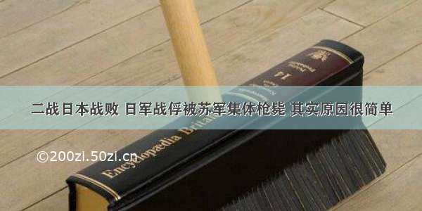 二战日本战败 日军战俘被苏军集体枪毙 其实原因很简单