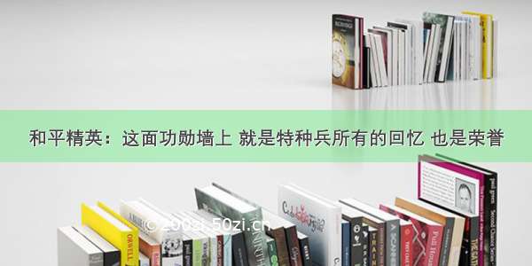 和平精英：这面功勋墙上 就是特种兵所有的回忆 也是荣誉