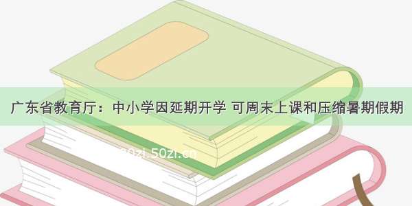 广东省教育厅：中小学因延期开学 可周末上课和压缩暑期假期