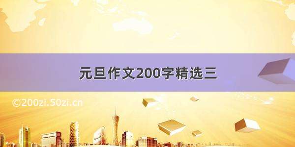 元旦作文200字精选三