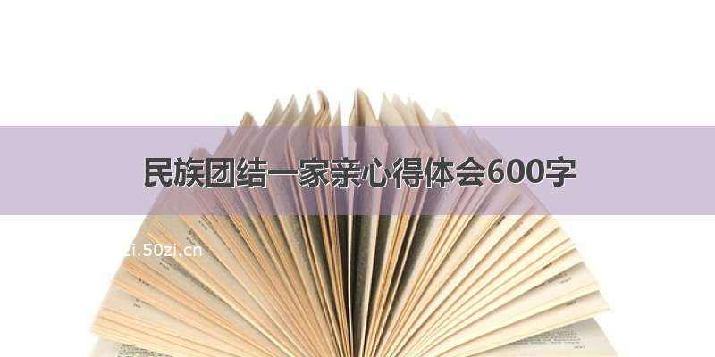 民族团结一家亲心得体会600字