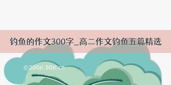 钓鱼的作文300字_高二作文钓鱼五篇精选