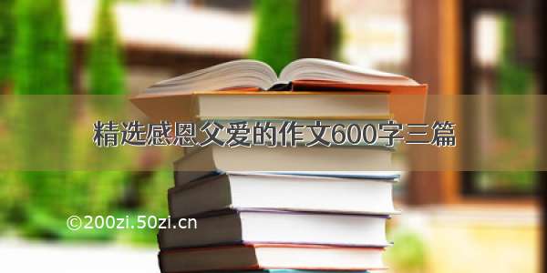 精选感恩父爱的作文600字三篇