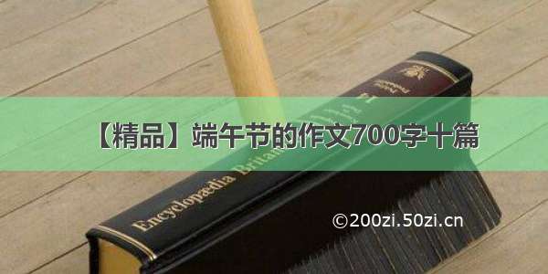 【精品】端午节的作文700字十篇