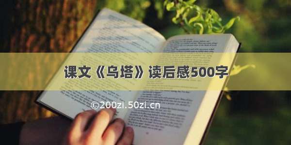 课文《乌塔》读后感500字