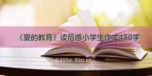 《爱的教育》读后感小学生作文450字