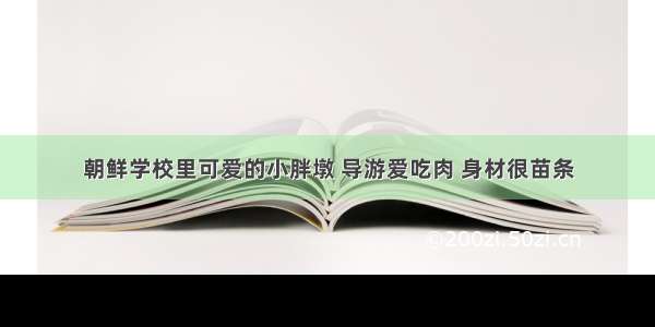 朝鲜学校里可爱的小胖墩 导游爱吃肉 身材很苗条