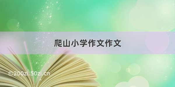 爬山小学作文作文