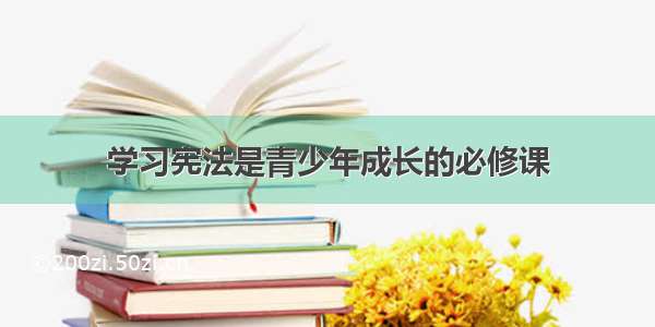 学习宪法是青少年成长的必修课