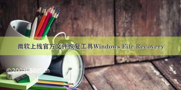 微软上线官方文件恢复工具Windows File Recovery
