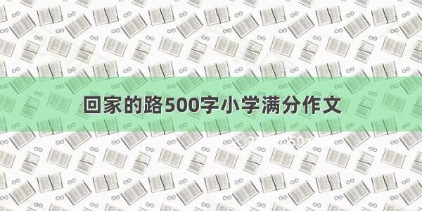 回家的路500字小学满分作文