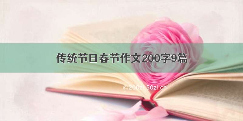 传统节日春节作文200字9篇